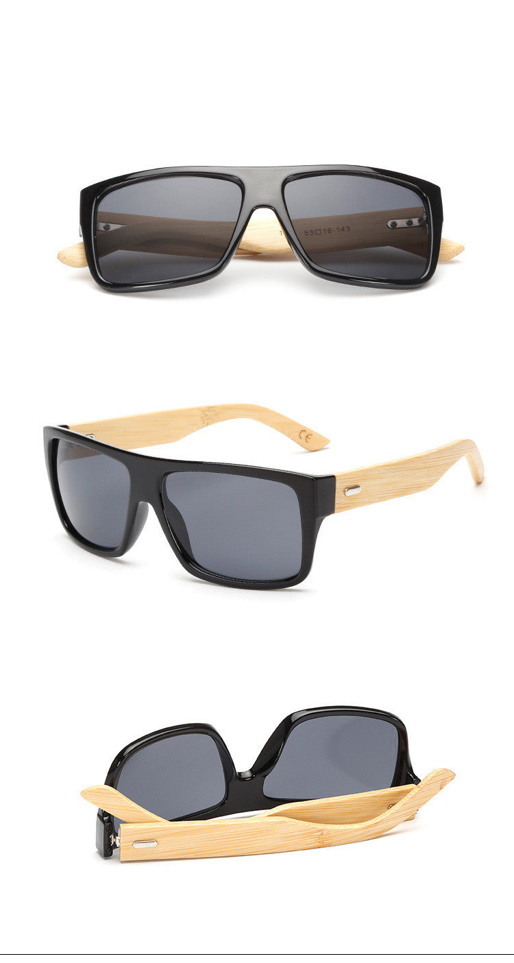 Retro Wooden Bamboo Leg Glasses Men And Women Sunglasses