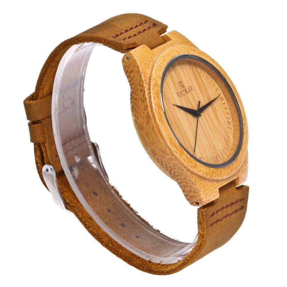 Bamboo quartz watch