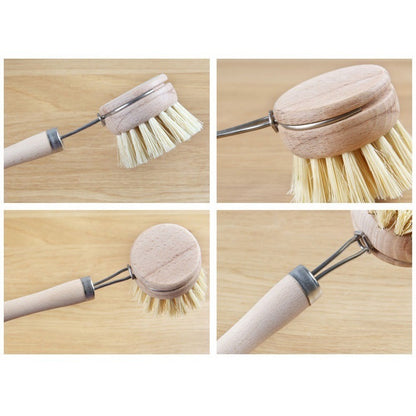 Bamboo long handle pot brush