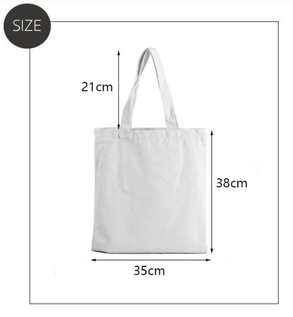 Printed Canvas Bag Shoulder Bag Student Fashion Tote Shopping Bag