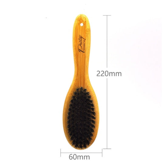 Mane brush with bamboo handle