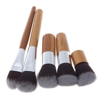 11 Bamboo Handle Makeup Brush Set